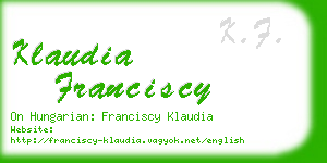 klaudia franciscy business card